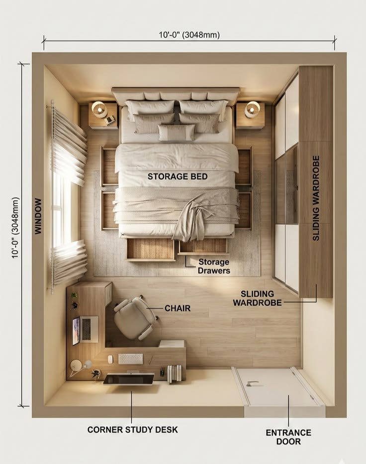 Smart space planning for apartment interior design
