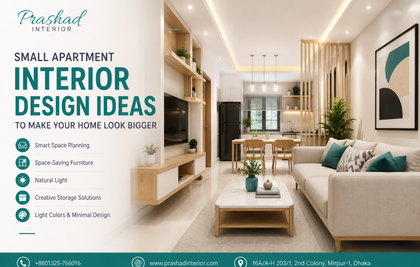 Small Apartment Interior Design Ideas by Prashad Interior Bangladesh