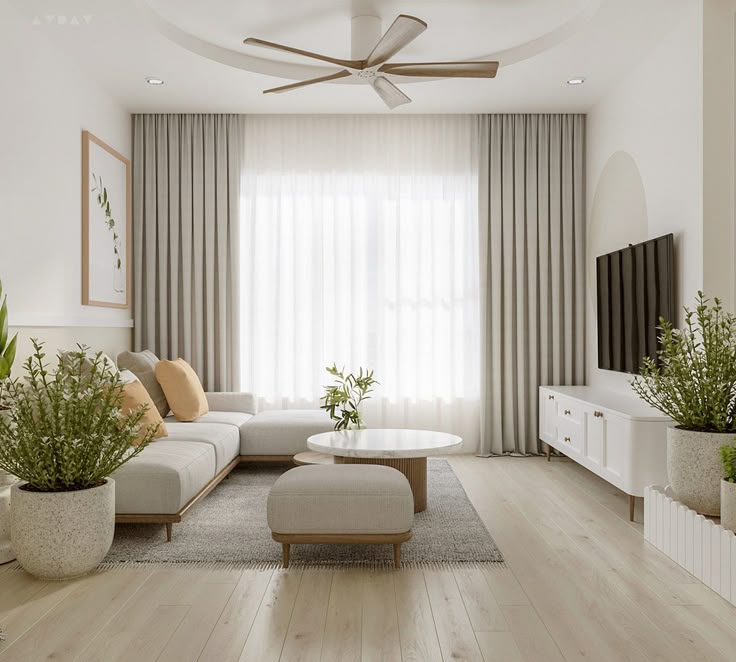 Warm modern minimalist interior design in Dhaka