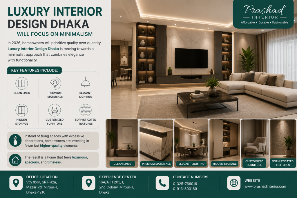 6. Luxury Interior Design Dhaka Will Focus on Minimalism