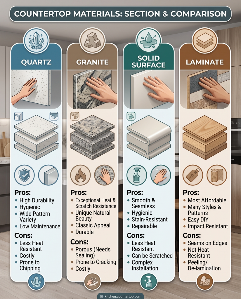 Best Countertop Materials for Kitchens