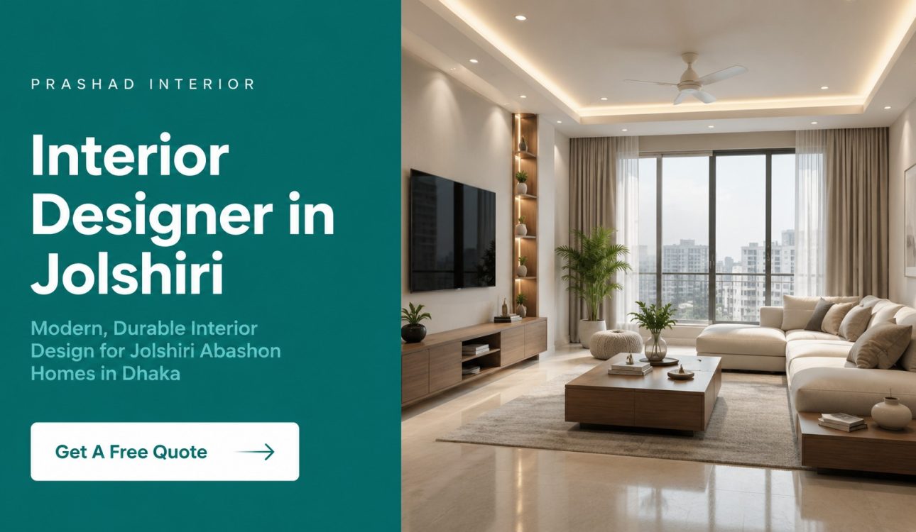 Interior designer in Jolshiri Abashon - modern living room interior design by Prashad Interior, Dhaka